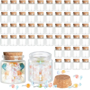 24 Pcs Small Glass Jars with Cork Lids