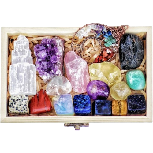 Healing Crystals Set - 16 Real Chakra Crystals & Stones